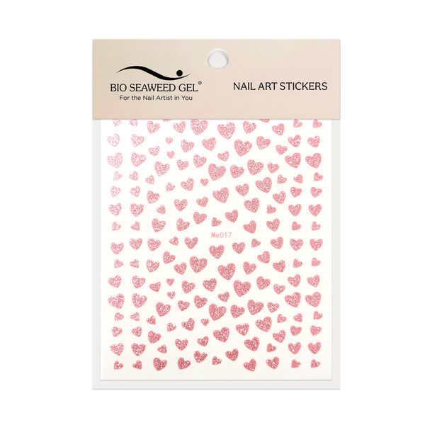 Cute Heart Nail Art Stickers - Bio Seaweed Gel USA