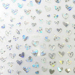 Cute Heart Nail Art Stickers - Bio Seaweed Gel USA