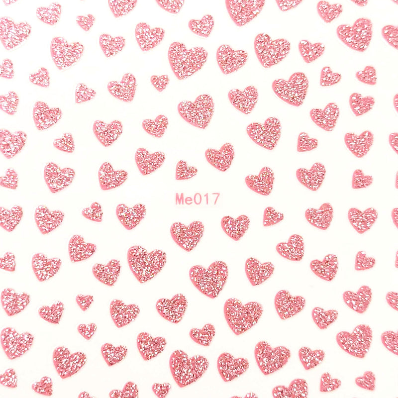 Cute Heart Nail Art Stickers - Bio Seaweed Gel USA