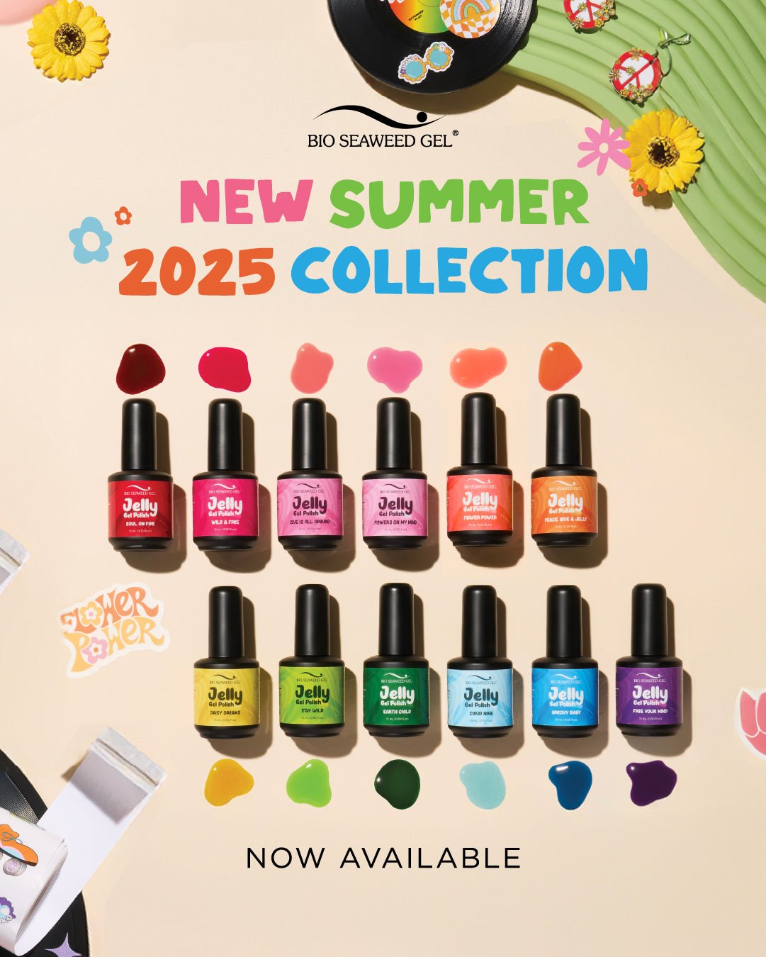 Flowers On My Mind Collection J01 - J12 - Bio Seaweed Gel USA
