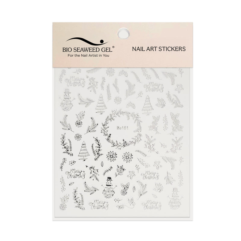 Holiday Nail Art Stickers - Bio Seaweed Gel USA