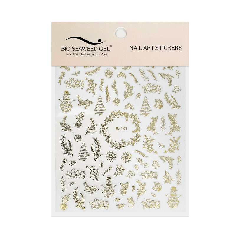 Holiday Nail Art Stickers - Bio Seaweed Gel USA