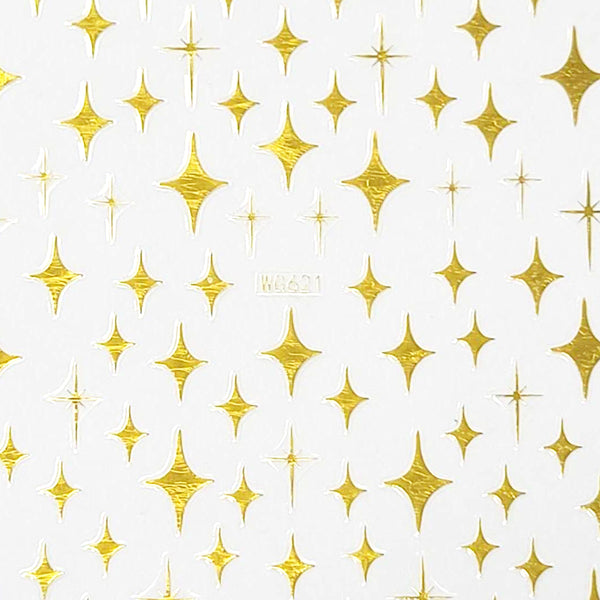 Starry Nail Art Stickers - Bio Seaweed Gel USA